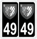 Auto - Autocollant immatriculation 49 – Blason Pays de la Loire