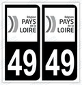 Auto - Autocollant immatriculation 49 – Pays de la Loire