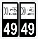 Auto - Autocollant immatriculation 49 – Pays de la Loire