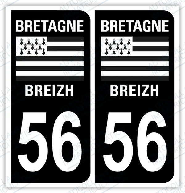 2 Stickers Plaque Auto Département 06 (Alpes-Maritimes) - Neuf Sous Emballage - Marque SAFIRMES - Fabriqué En France
