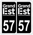 Auto - Autocollant immatriculation 57 – Grand-Est