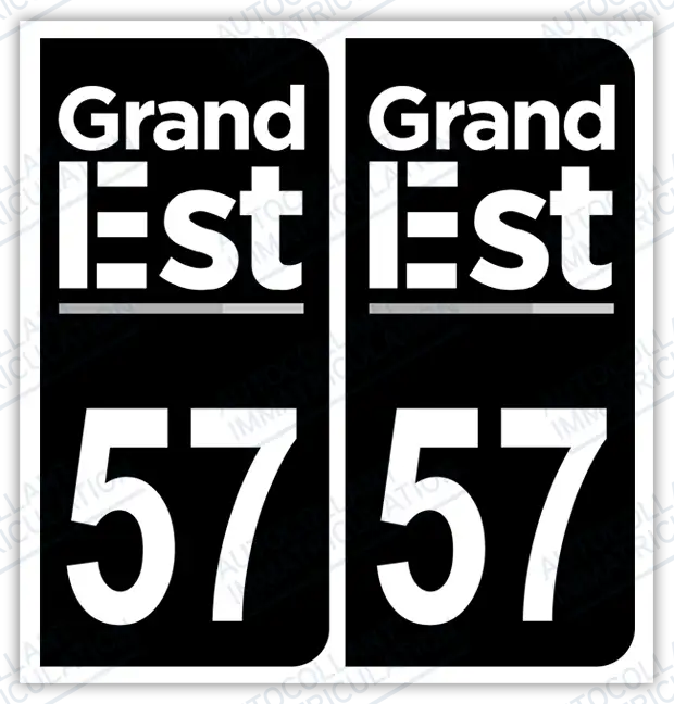 Auto - Autocollant immatriculation 57 – Grand-Est