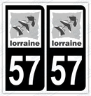 Auto - Autocollant immatriculation 57 – Grand Est
