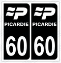 Auto - Autocollant immatriculation 60 – Picardie