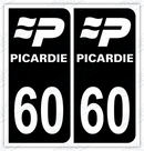 Auto - Autocollant immatriculation 60 – Picardie