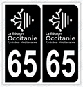 Auto - Autocollant immatriculation 65 – Occitanie
