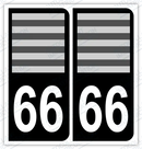 Auto - Autocollant immatriculation 66 – Languedoc-Roussillon