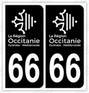 Auto - Autocollant immatriculation 66 – Occitanie