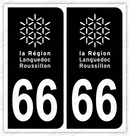 Auto - Autocollant immatriculation 66 – Occitanie