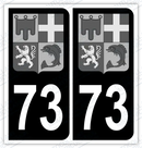 Auto - Autocollant immatriculation 73 – Blason Auvergne Rhône Alpes