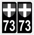 Auto - Sticker immatriculation 73 - Savoie