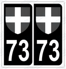 Auto - Sticker immatriculation 73 - Savoie