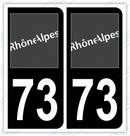 Auto - Autocollant immatriculation 73 – Auvergne-Rhône-Alpes
