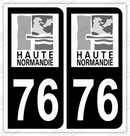 Auto - Autocollant immatriculation 76 – Haute-Normandie