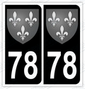 Auto - Autocollant immatriculation 78 – Blason Île-de-France