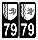 Auto - Autocollant immatriculation 79 – Blason Nouvelle-Aquitaine