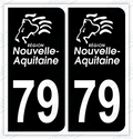 Auto - Autocollant immatriculation 79 – Nouvelle-Aquitaine