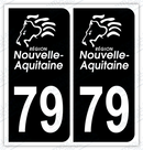 Auto - Autocollant immatriculation 79 – Nouvelle-Aquitaine