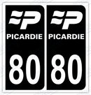 Auto - Autocollant immatriculation 80 – Hauts-de-France