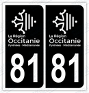 Auto - Autocollant immatriculation 81 – Occitanie