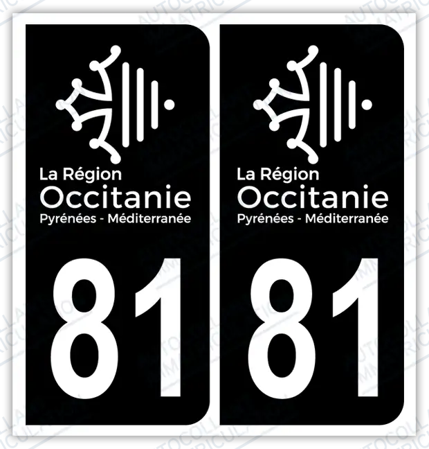 Auto - Autocollant immatriculation 81 – Occitanie