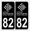 Auto - Autocollant immatriculation 82 – Occitanie