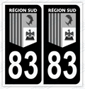 Auto - Autocollant immatriculation 83 – Provence-Alpes-Côte d'Azur