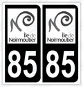 Auto - Autocollant immatriculation 85 - Noirmoutier