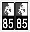 Auto - Autocollant immatriculation 85 – Pays de la Loire