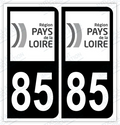 Auto - Autocollant immatriculation 85 – Vendée