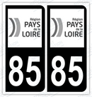 Auto - Autocollant immatriculation 85 – Vendée