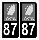 Auto - Autocollant immatriculation 87 – Limousin