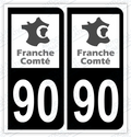 Auto - Autocollant immatriculation 90 – Territoire de Belfort