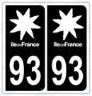 Auto - Autocollant immatriculation 93 – Seine-Saint-Denis