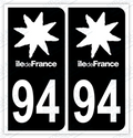 Auto - Autocollant immatriculation 94 – Val-de-Marne