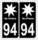 Auto - Autocollant immatriculation 94 – Val-de-Marne