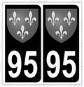 Auto - Autocollant immatriculation 95 – Blason Île-de-France