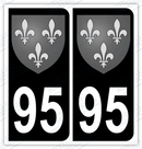 Auto - Autocollant immatriculation 95 – Blason Île-de-France