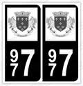 Auto - Autocollant immatriculation 977 – Saint-Barthélemy