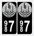 Auto - Autocollant immatriculation 987 - Polynésie Française