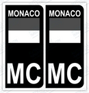 Auto - Sticker immatriculation MC – Monaco
