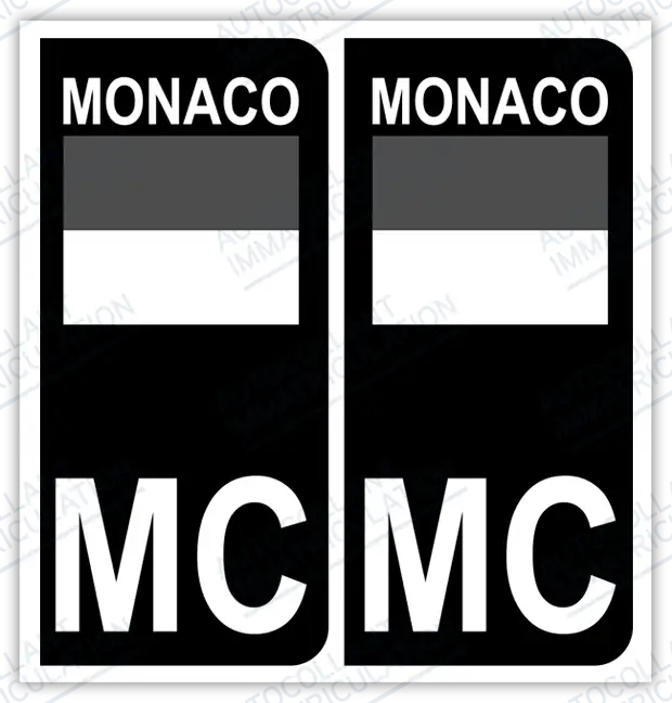 Auto - Sticker immatriculation MC – Monaco
