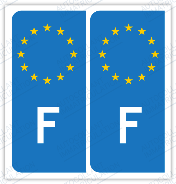 Auto - Sticker Immatriculation – France