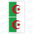 Autocollant drapeau Algérie pour plaque immatriculation