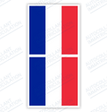 Autocollant drapeau Français pour plaque immatriculation