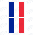 Autocollant drapeau Français pour plaque immatriculation