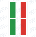 Lot De 4 Autocollants Réfléchissants Pour Plaque Immatriculation Italienne - 4,5x9,8cm, Résistants Intempéries - 7
