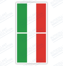 Autocollant drapeau Italie pour plaque immatriculation