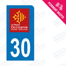 Moto - Autocollant immatriculation 30 – Occitanie