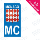 Moto - Sticker immatriculation Blason Monaco